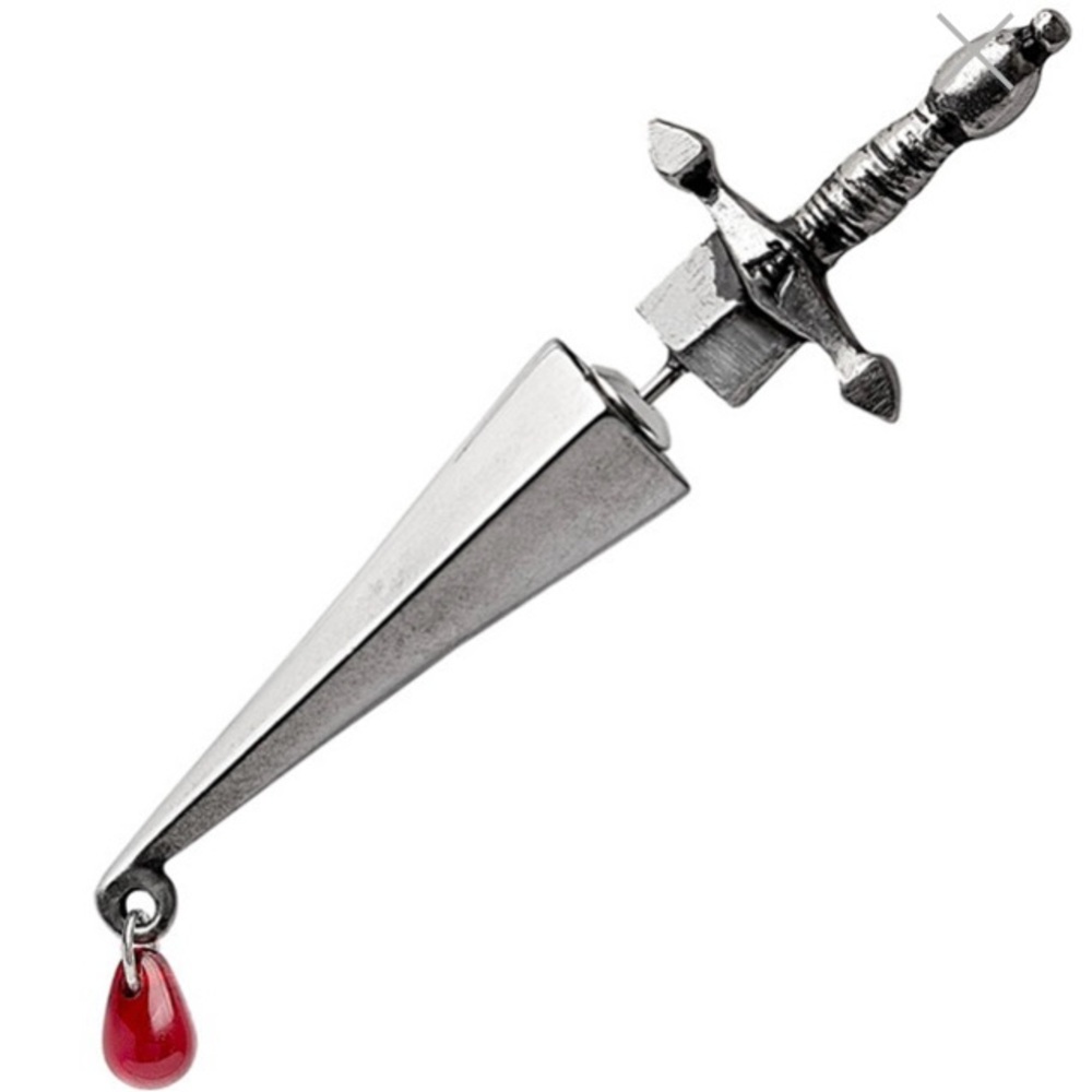 NEW!!  Alchemy Gothic Cesare’s Veto Bloody Dagger Earring by Alchemy of England